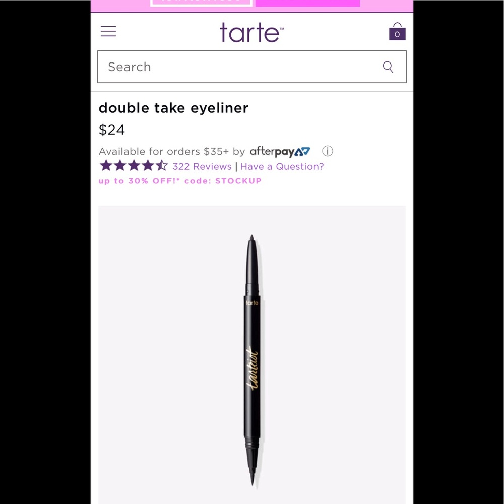 NIB Tarte Doubletake eyeliner
